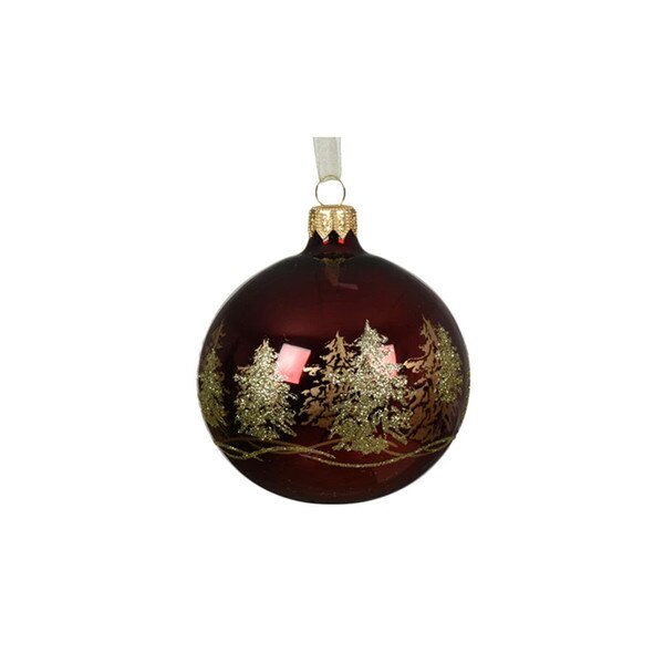 Glass Gold Tree Ornament