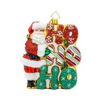 Merry Ho Ho Ho Santa Ornament