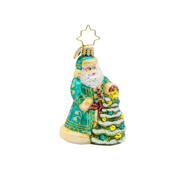 Santas Tinsel Touch Gem Ornament