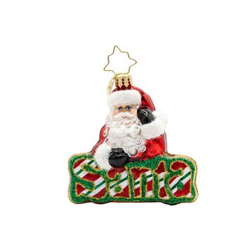 Whats In A Name Santa Gem Ornament