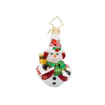 Swept Up Snowman Gem Ornament