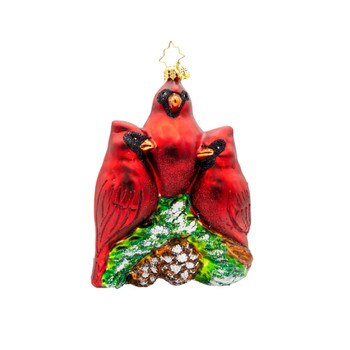 Cardinal Garden Greetings Ornament