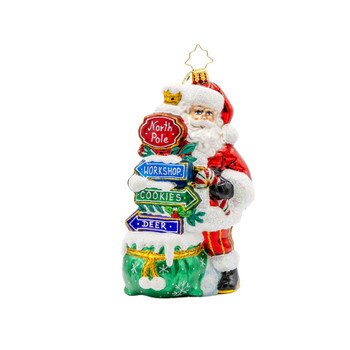 Sign Of The Seasons Santa Ornament