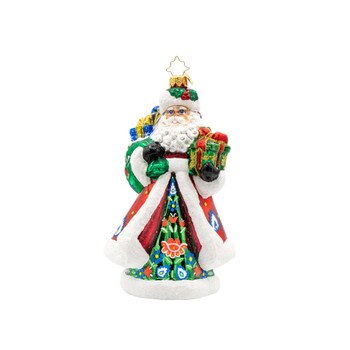 Folk Festive Claus Ornament