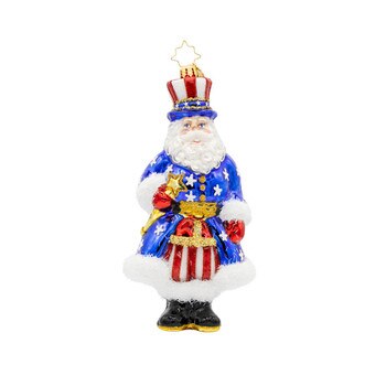 All American Santa Ornament