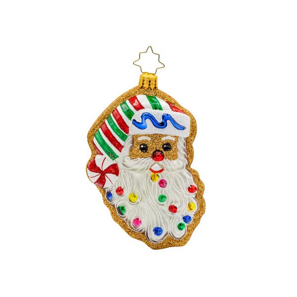 Jolly Gingerbread Santa Ornament