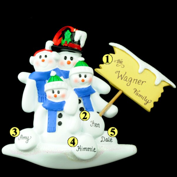 Snowman Family of 4