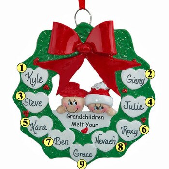 Grandchildren Wreath Family of 9-2