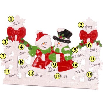 Snowman Fence Family of 12-2