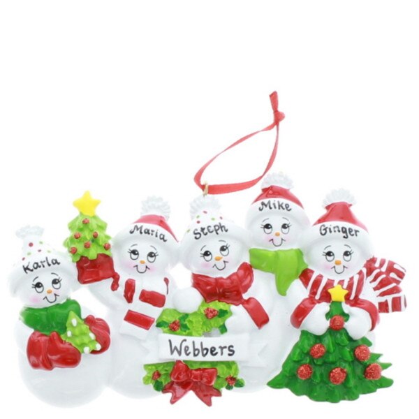 Snowman Smiles Family of 5-1