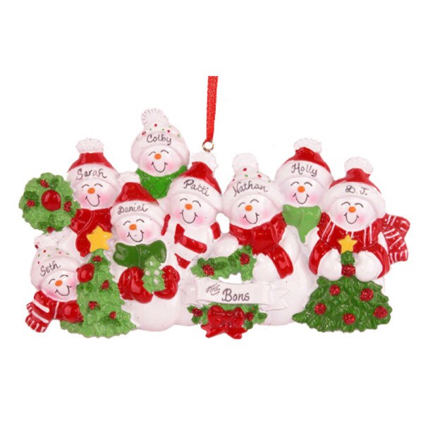 Snowman Smiles Family of 8-1
