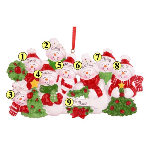 Snowman Smiles Family of 8-2