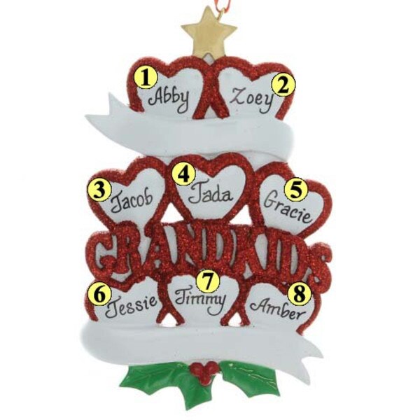 Eight Grandkids Ornament-2