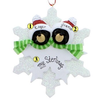 Bear on Snowflake Family of 2-2