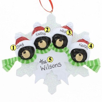 Bear on Snowflake Family of 4-2