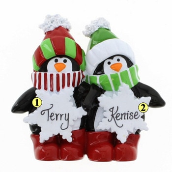 Penguin Snowflake Family of 2-2