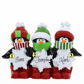 Penguin Snowflake Family of 3-2