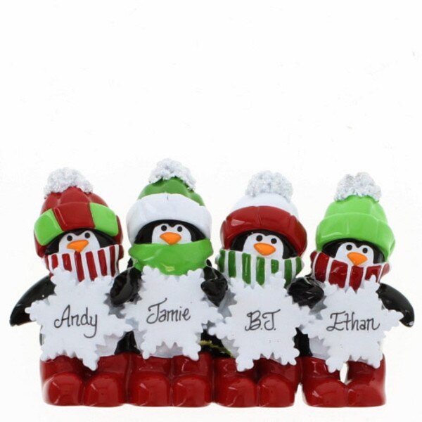 Penguin Snowflake Family of 4-1