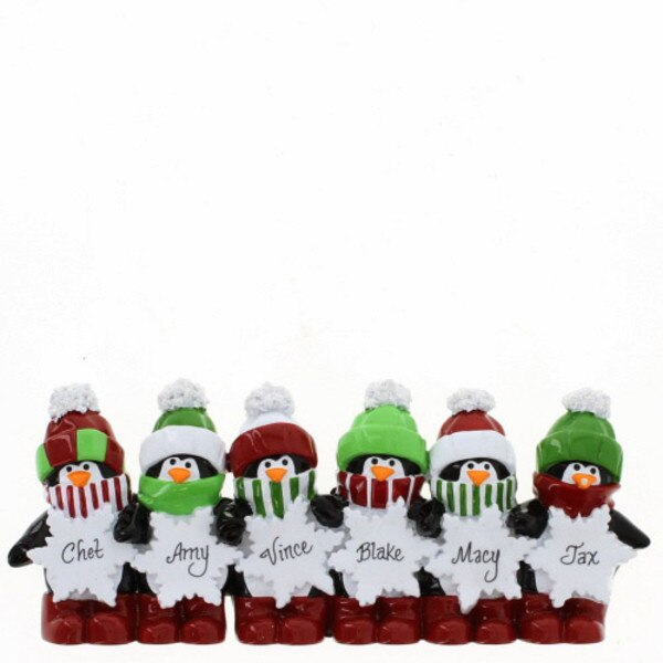 Penguin Snowflake Family of 6-1