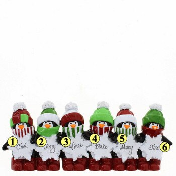 Penguin Snowflake Family of 6-2