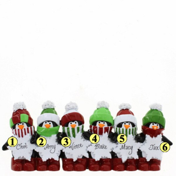 Penguin Snowflake Family of 6-2