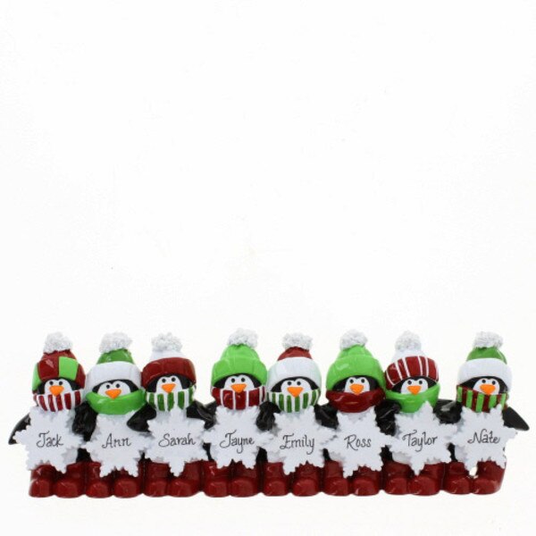 Penguin Snowflake Family of 8-1