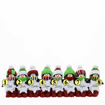 Penguin Snowflake Family of 8-2