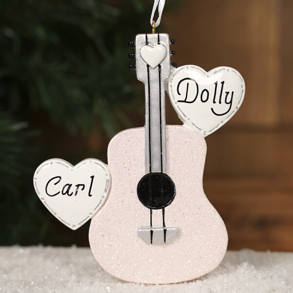 Glitter Guitar Ornament-1