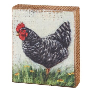 Plymouth Rock Chicken Block Sign