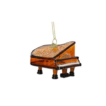 Glass Piano Ornament