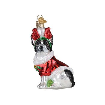Holiday French Bulldog Ornament