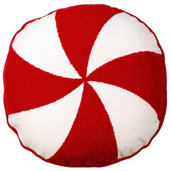 Red White Peppermint Pillow-1