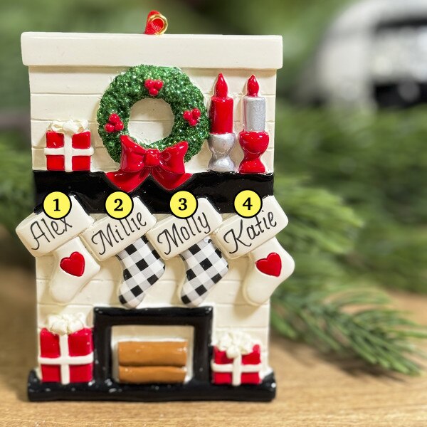Fireplace With Stockings Family 4-2