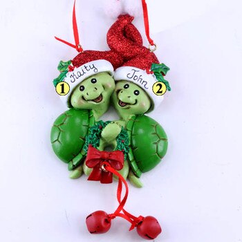 Christmas Turtle Family Of 2-2