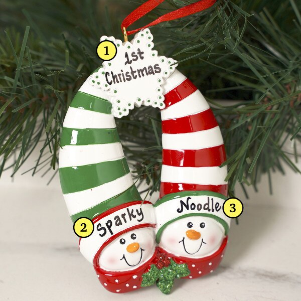 Snowman Snowflake Love Ornament-2