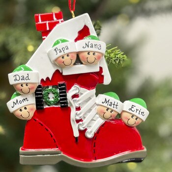 Shoe Ornament Family of 6-1