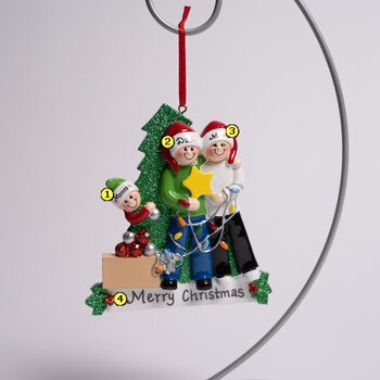 Family Of 3 Decorating Tree-2
