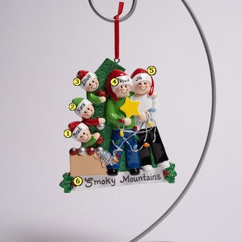 Family Of 5 Decorating Tree-2
