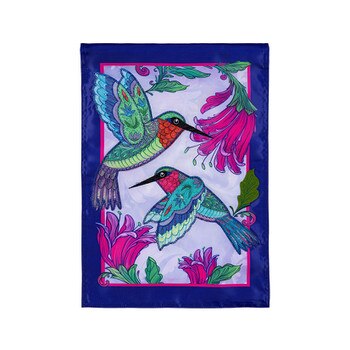 Colorful Hummingbird Garden Flag