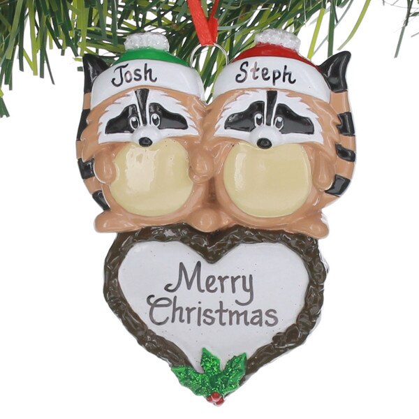 Racoon Couple Ornament-2