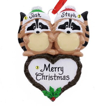 Racoon Couple Ornament-3