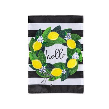 Magnolia Leaves Lemon Garden Flag