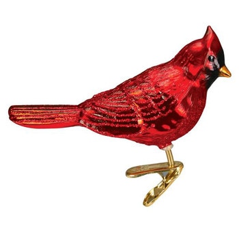 Shiny Red Cardinal Ornament-1