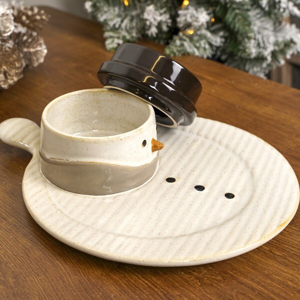 Snowman Soup Sandwich Plate-2