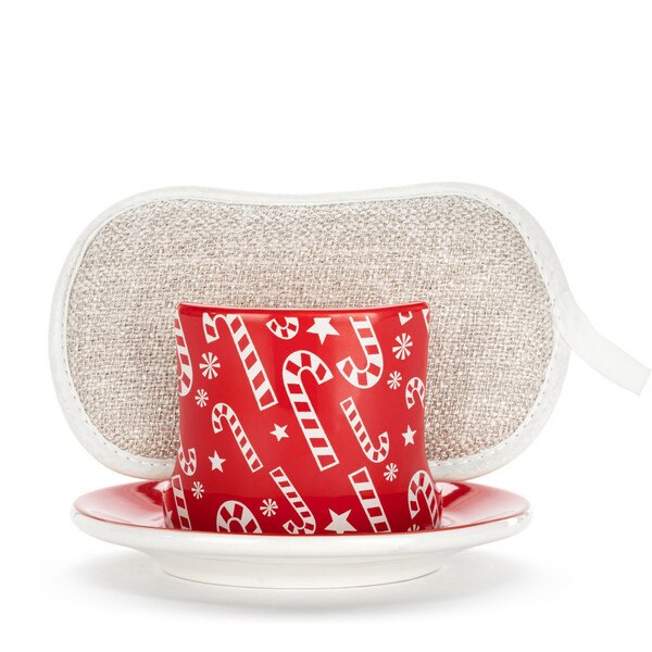 Candy Canes Soap Dish With Sponge-1
