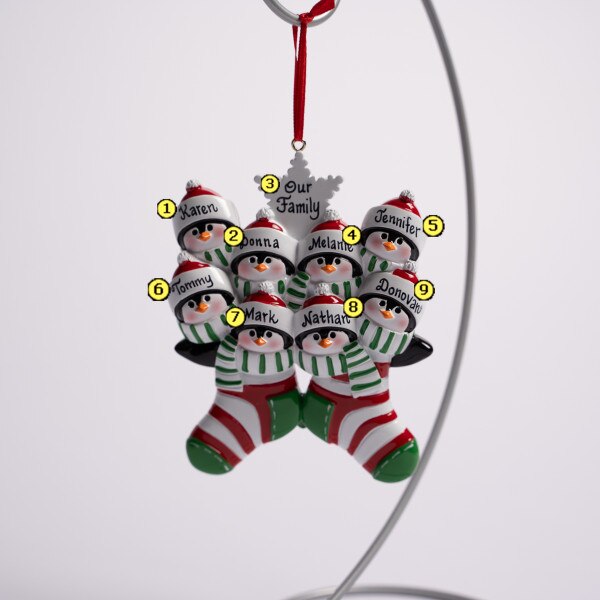 Penguin Stocking Family Of 8-2