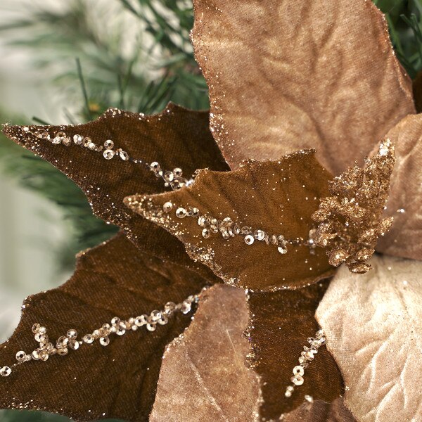 19in Brown Poinsettia Stem-2