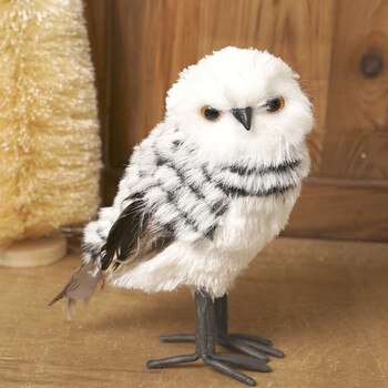 9.5in White Black Owl