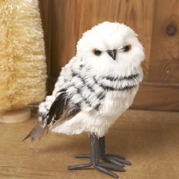 9.5in White Black Owl