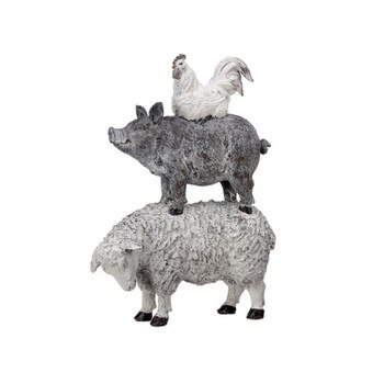 10In Grey White Animal Stack